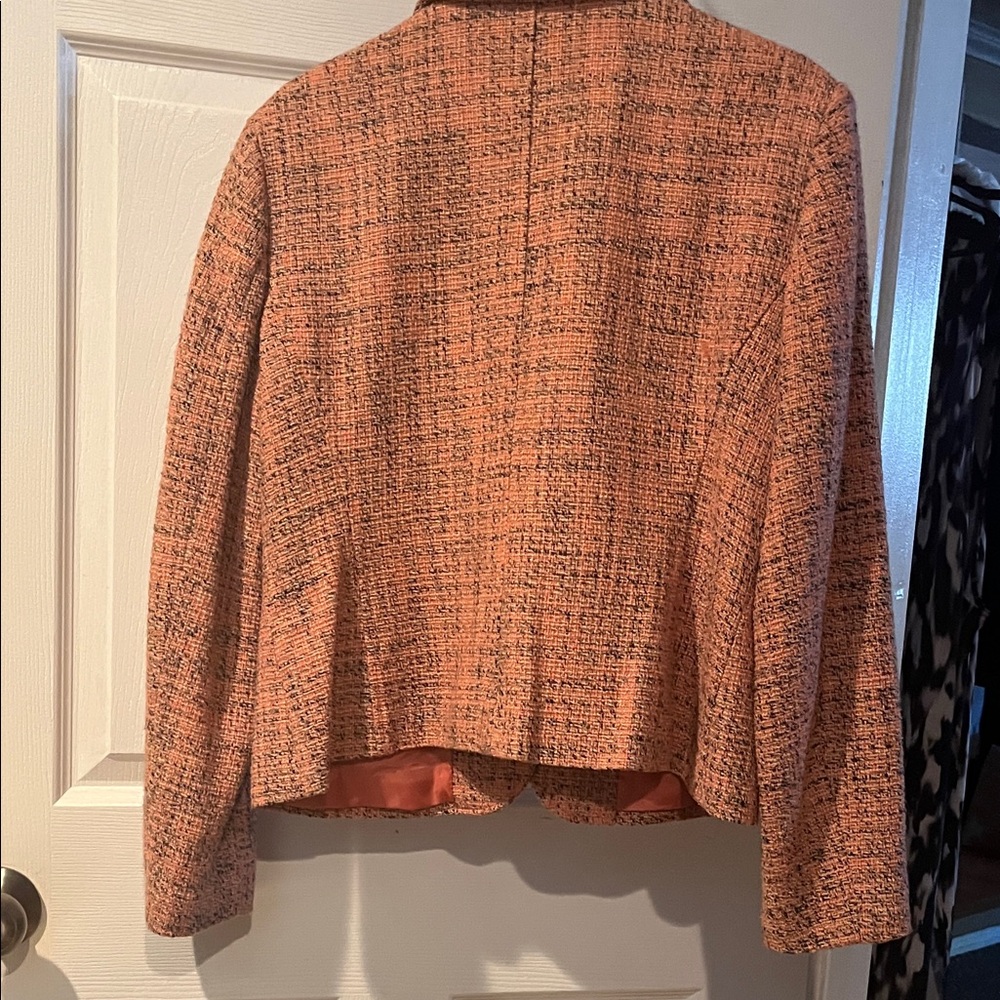 Liz Claiborne Women's Coral Tweed Blazer - Picture 7 of 7
